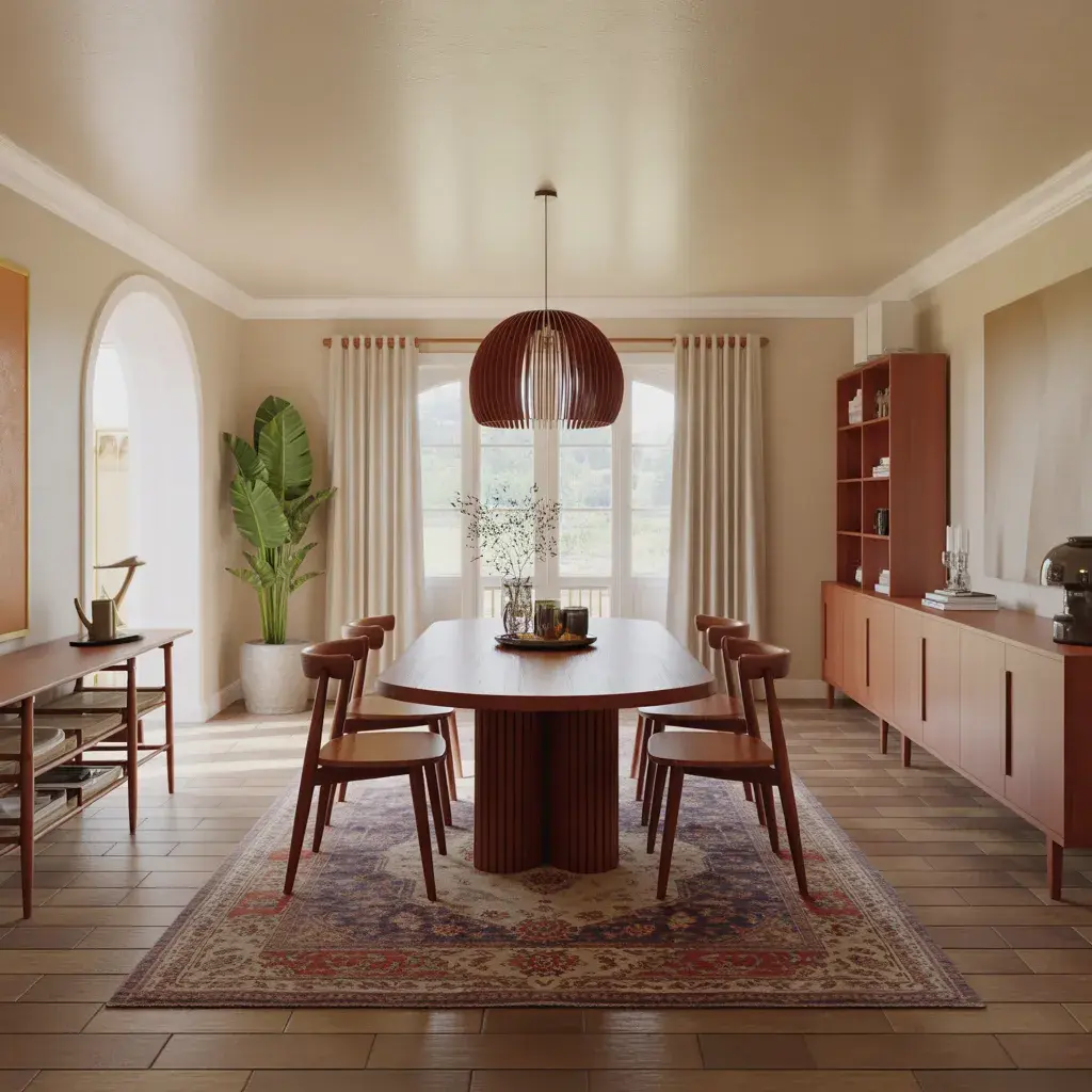 Area rug to define the dining zone