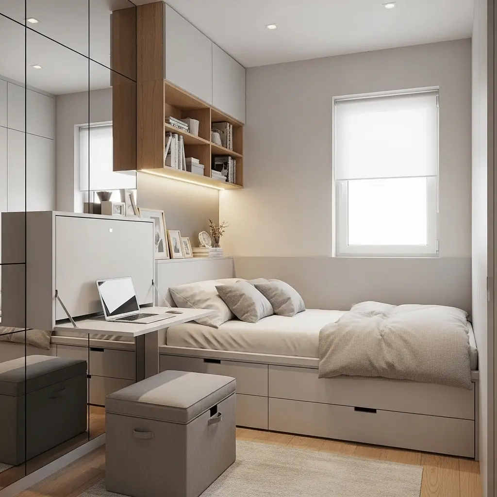 Compact Small Space Bedroom