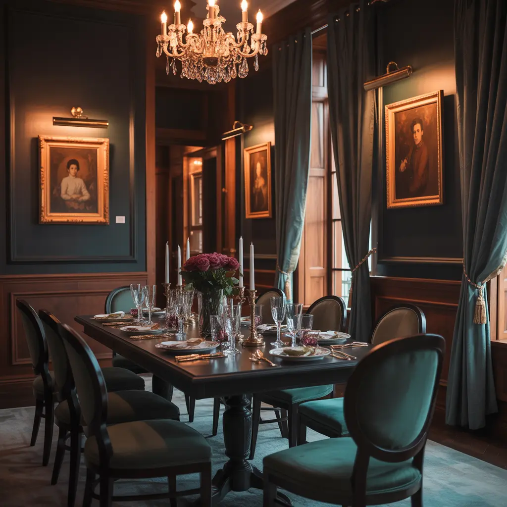 Dark and moody color scheme