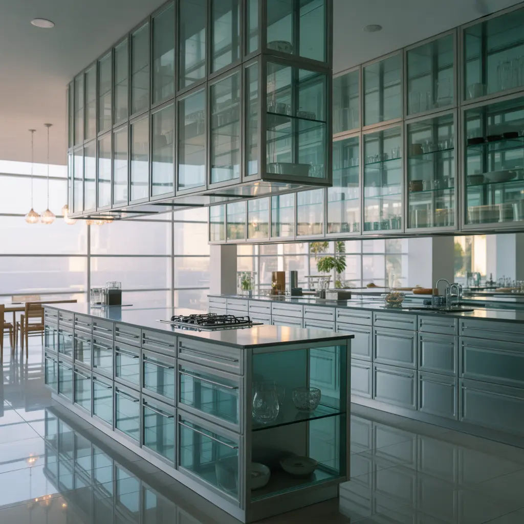 Glass and Transparency Kitchens