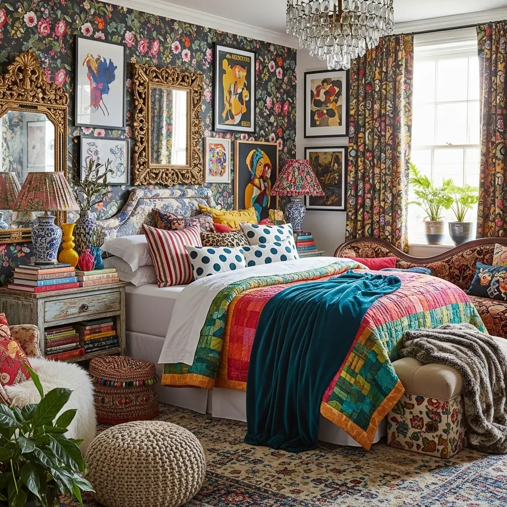 Maximalist Artistic Bedroom