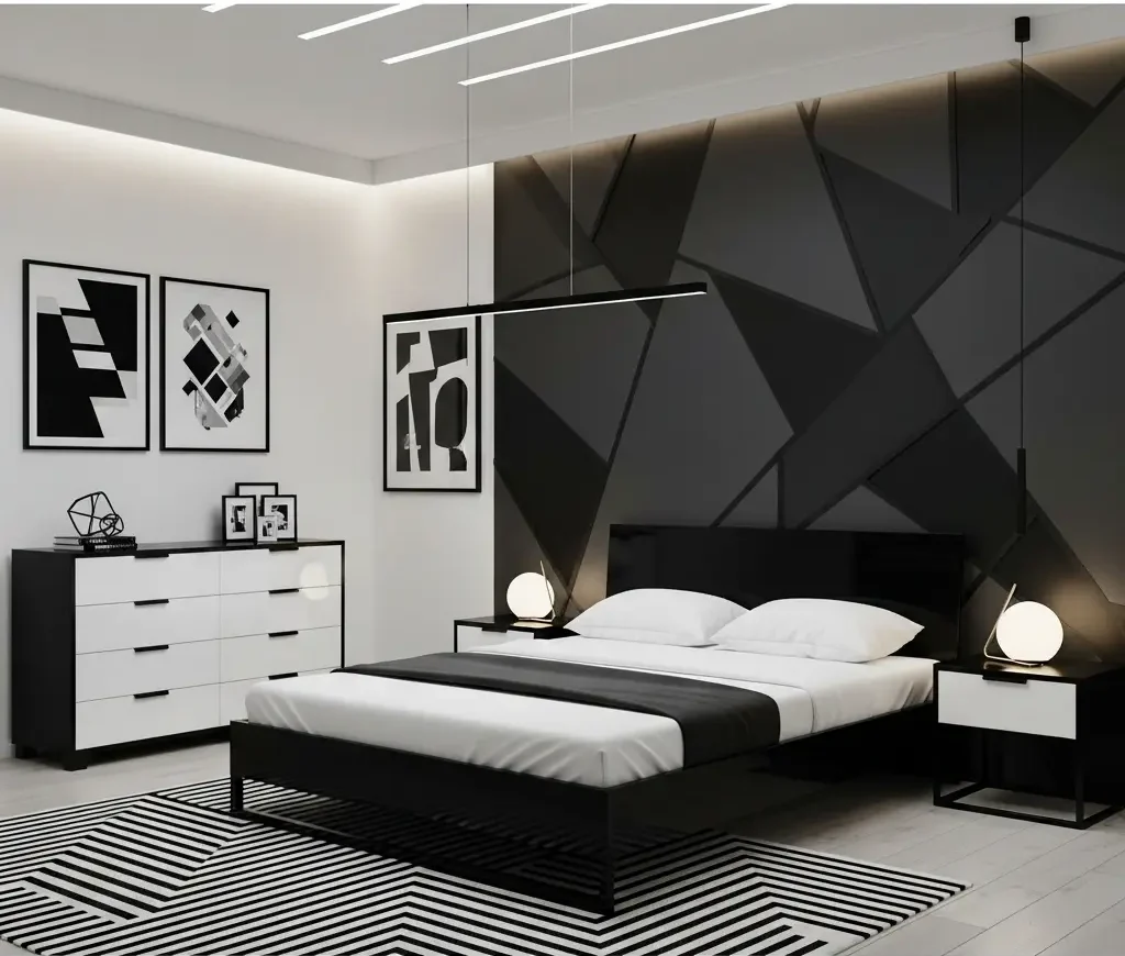 Monochrome Modern Bedroom