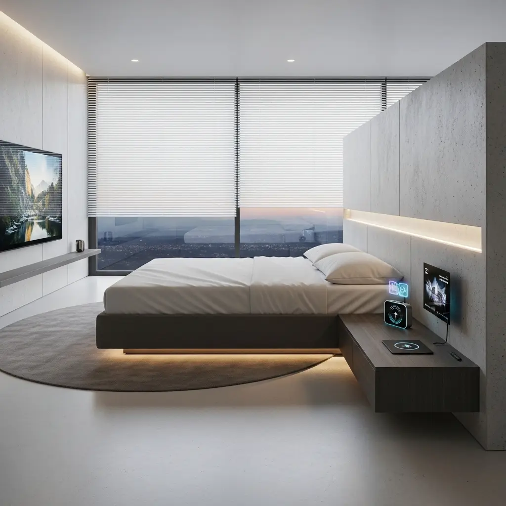 Smart Tech Integrated Bedroom