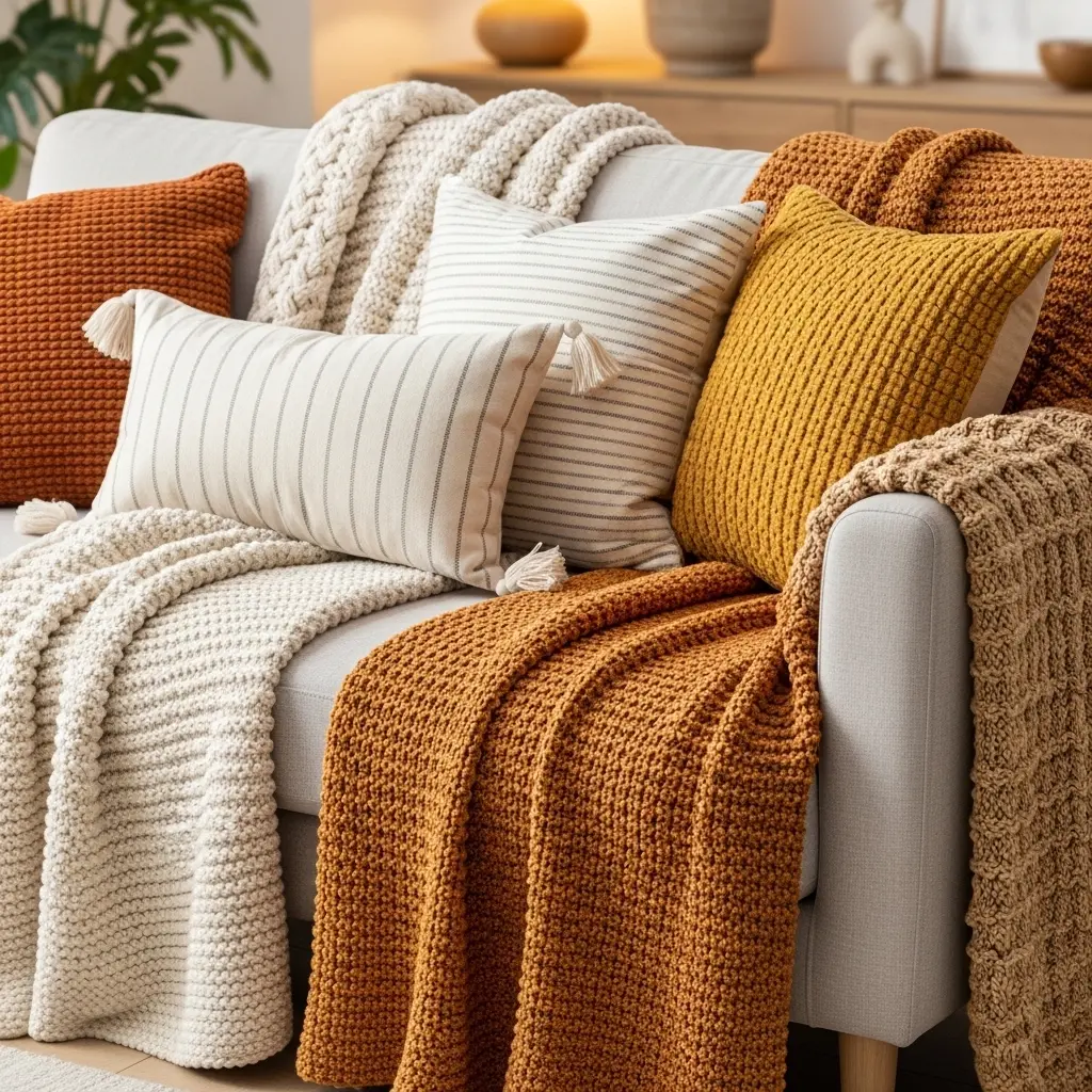 Textured Throw Blankets