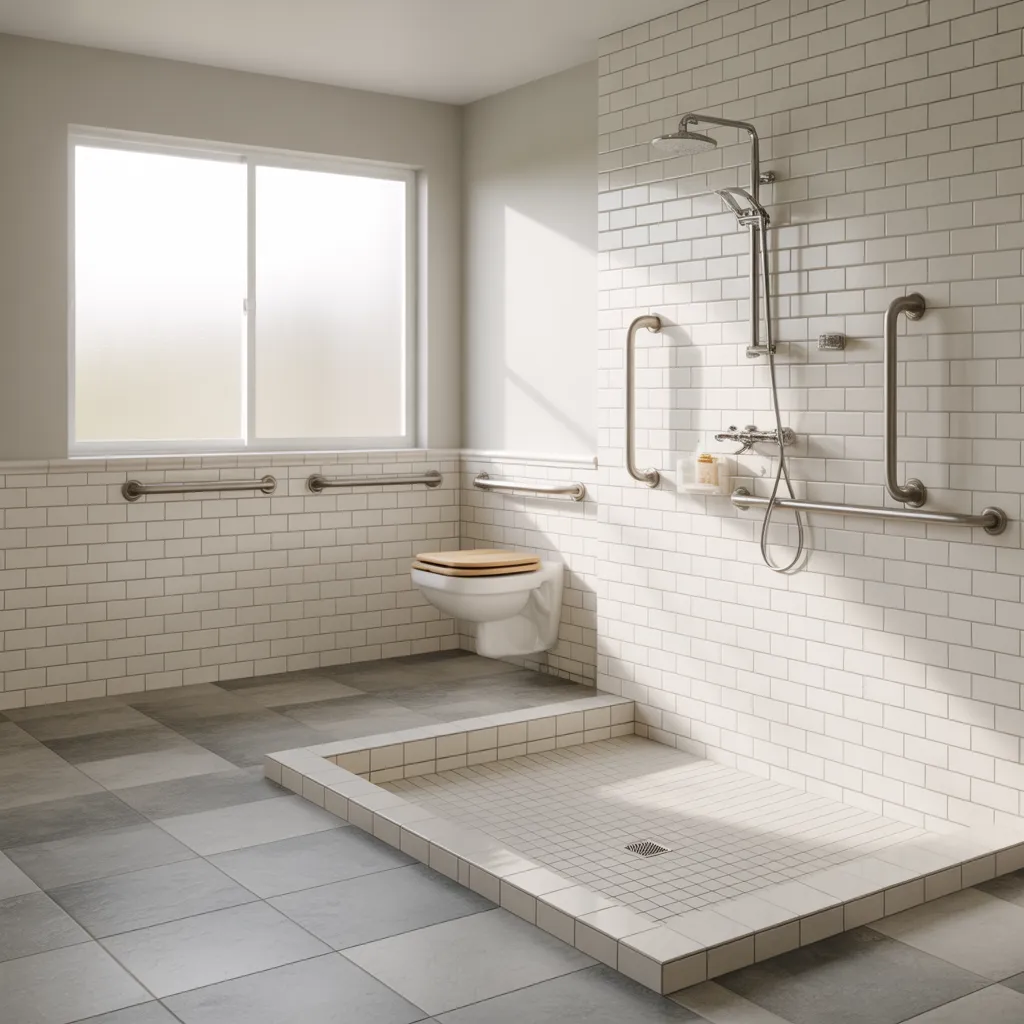 nature bathroom layout