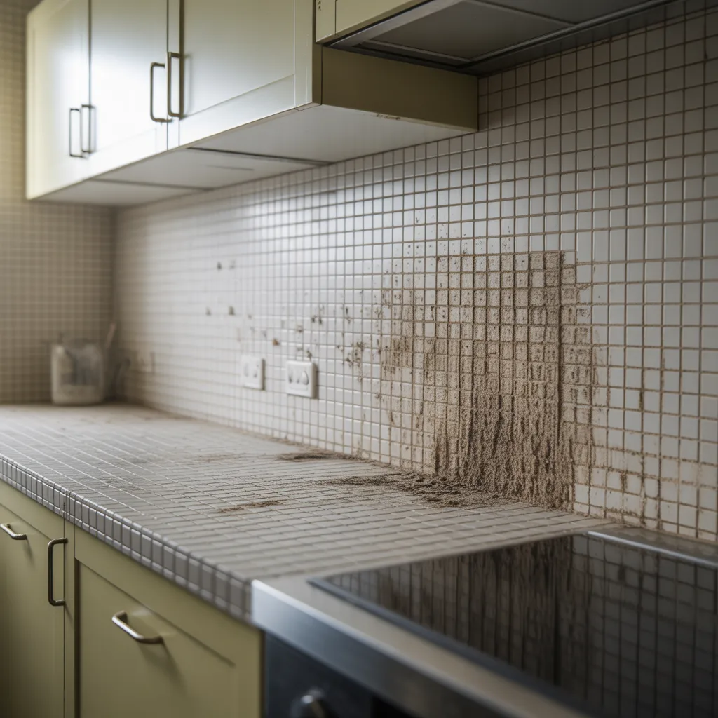 Modern kitchen replacing dark cabinetry with soft beige and light oak finishes creating bright and airy space