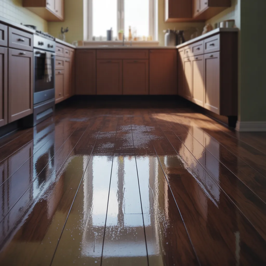 Kitchen backsplash with small square tiles showing dense grout lines and cleaning challenges