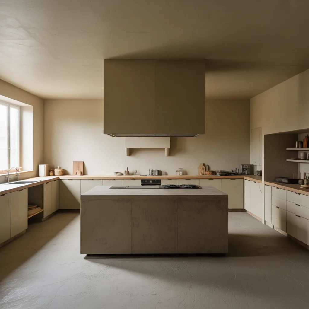 Close kitchen shot of tiled countertop showing grout lines and surface imperfections