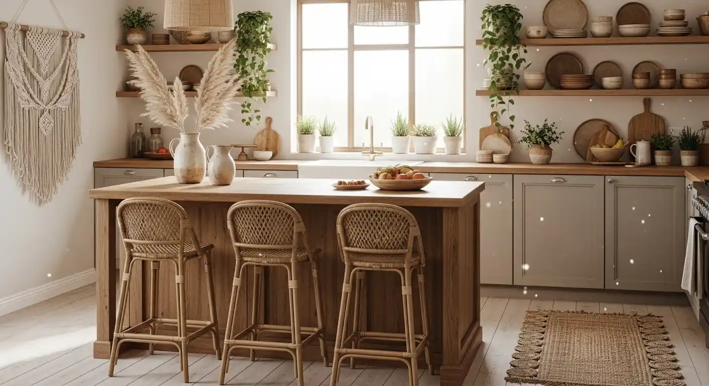 14. Rattan Bar Stools