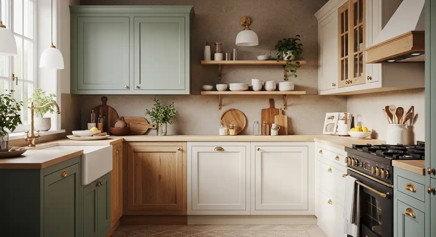 5. Mix-and-Match Cabinet Colors