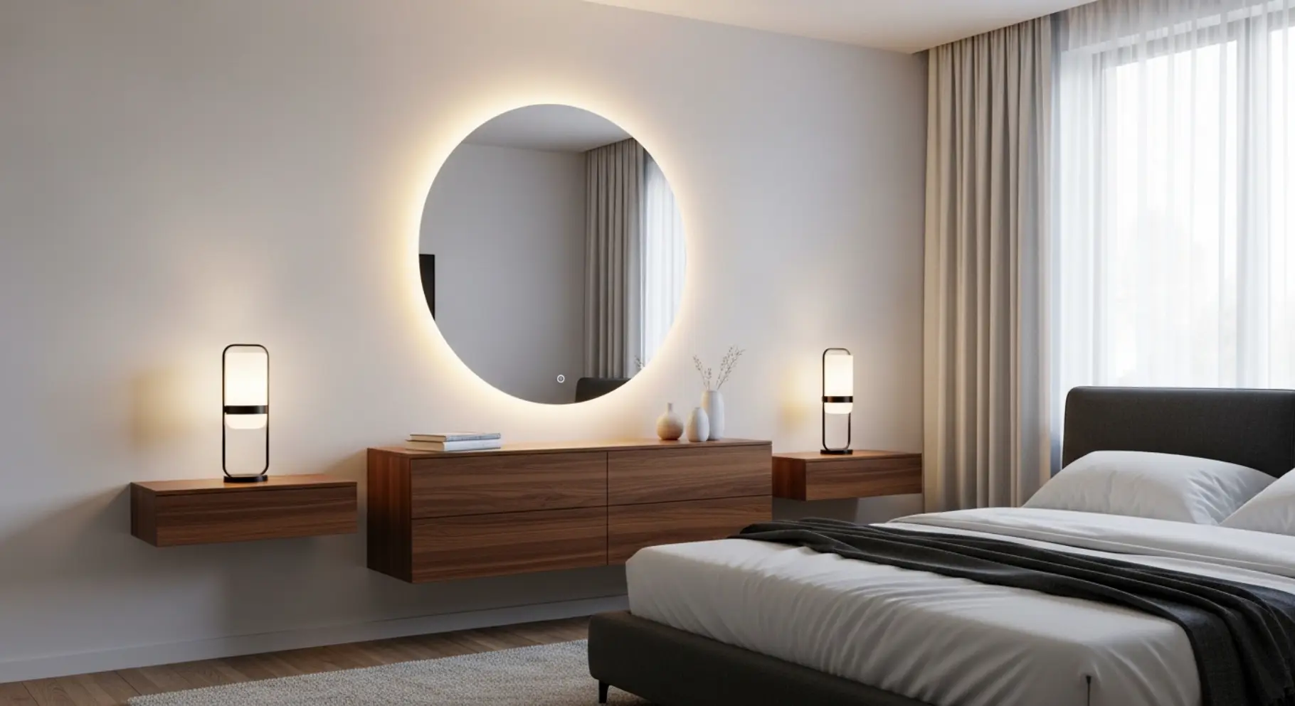 Backlit Mirrors for Soft Glow