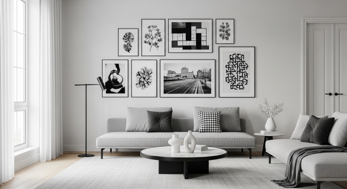 Black Curtains with White Interiors