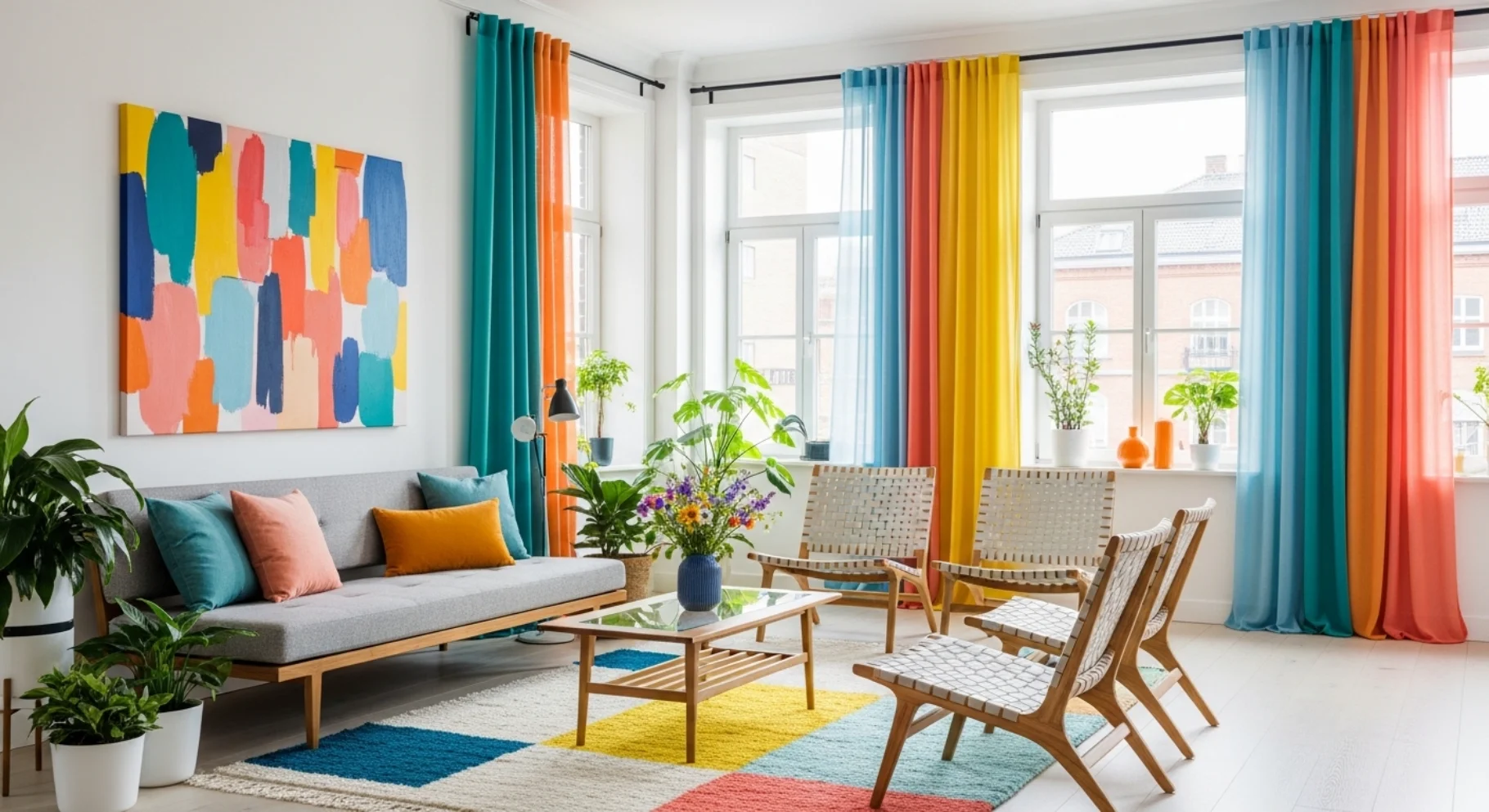 Bold Curtain Styling