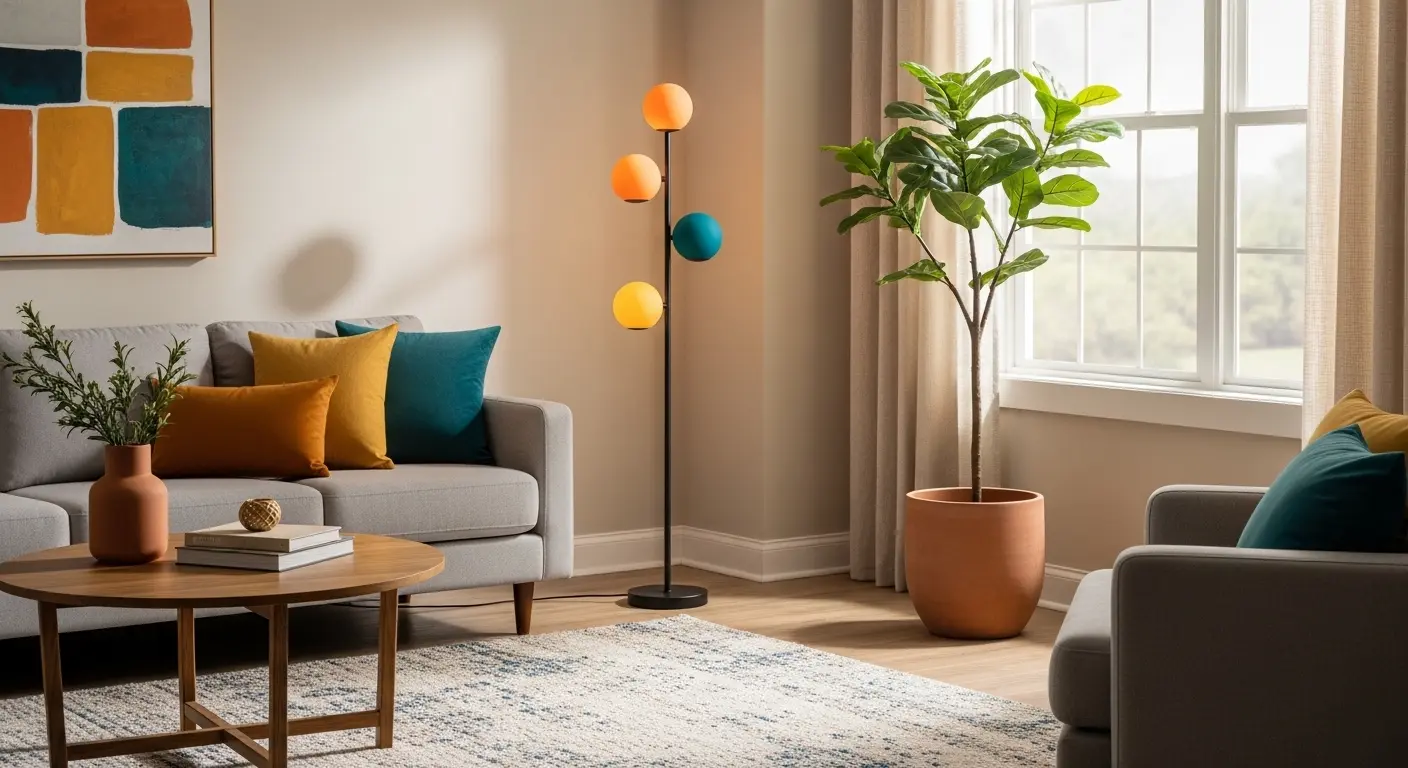 Bright Floor Lamps as Design Features