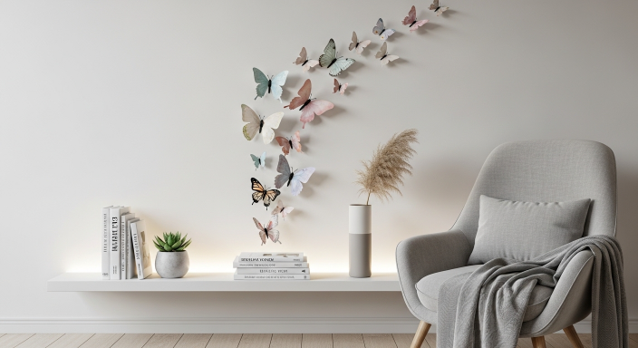 Butterfly Cluster Corner Design
