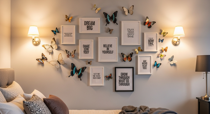Butterfly Wall with Quotes