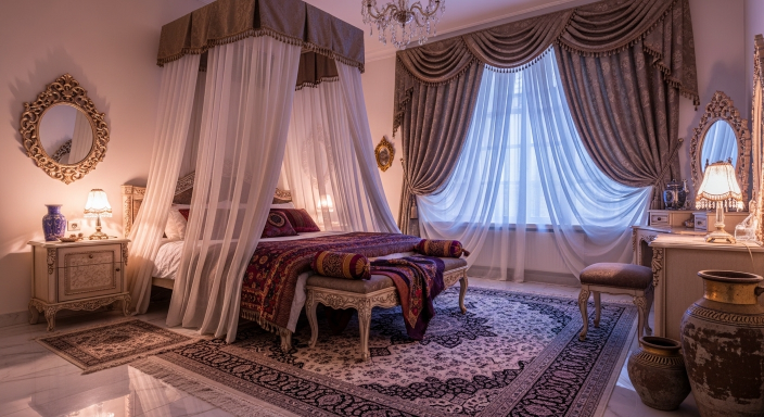 Canopy or Draped Bed