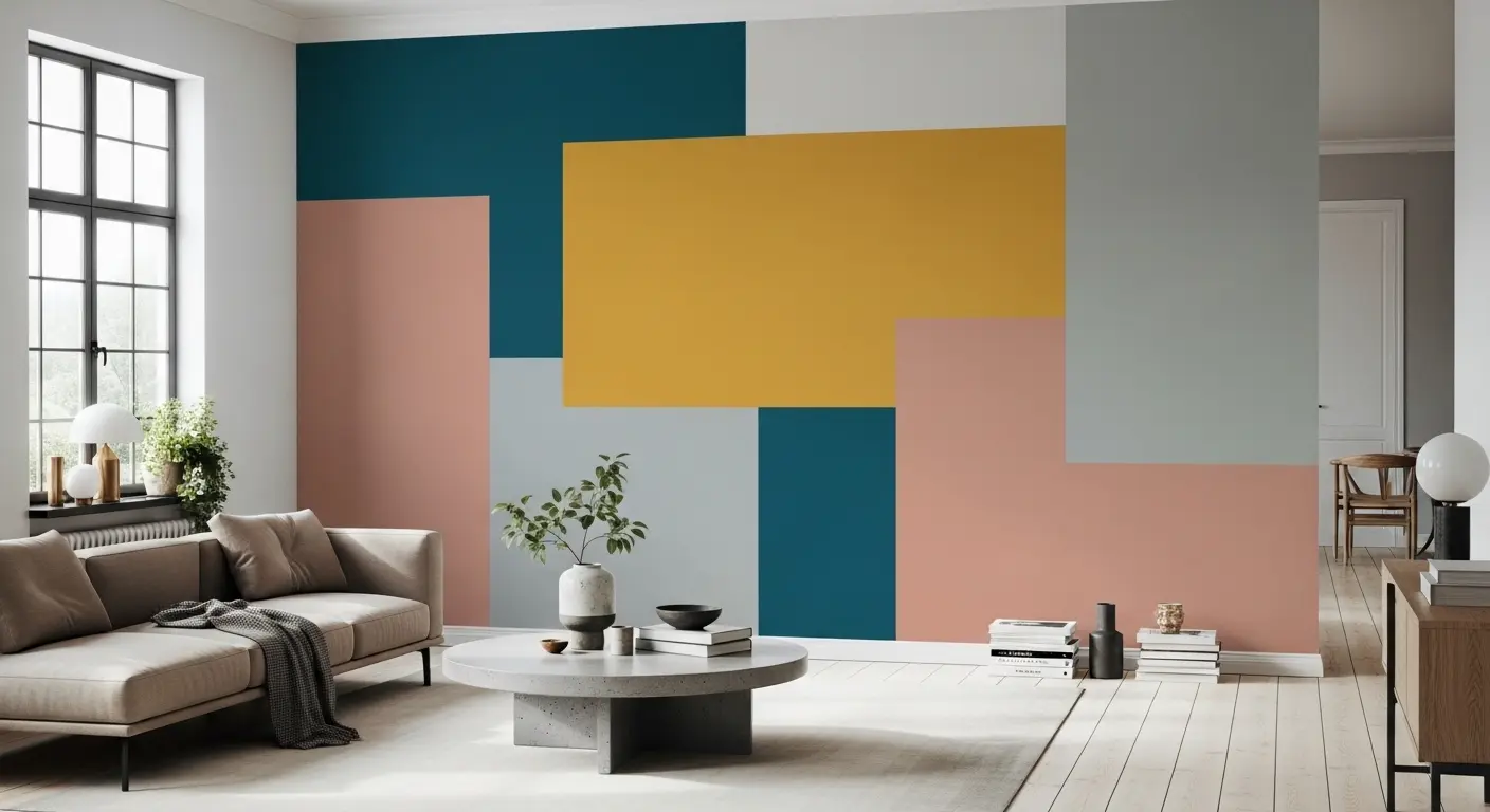 Color Block Wall Design for Modern Impact