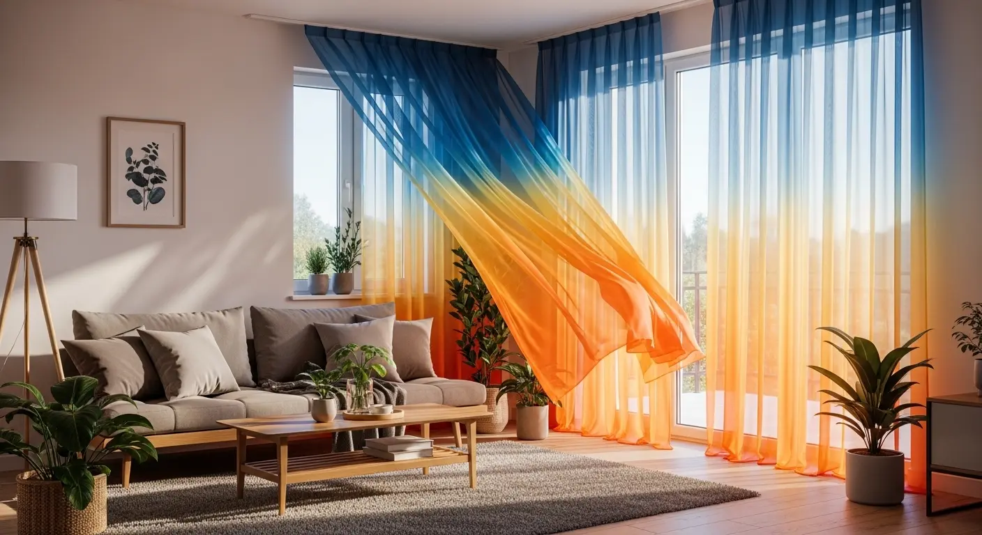 Colorful Curtains for Soft Impact