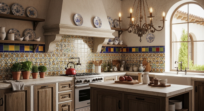 Colorful Tile Backsplash
