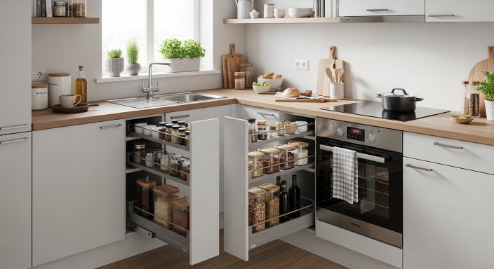 Corner Cabinets with Smart Design