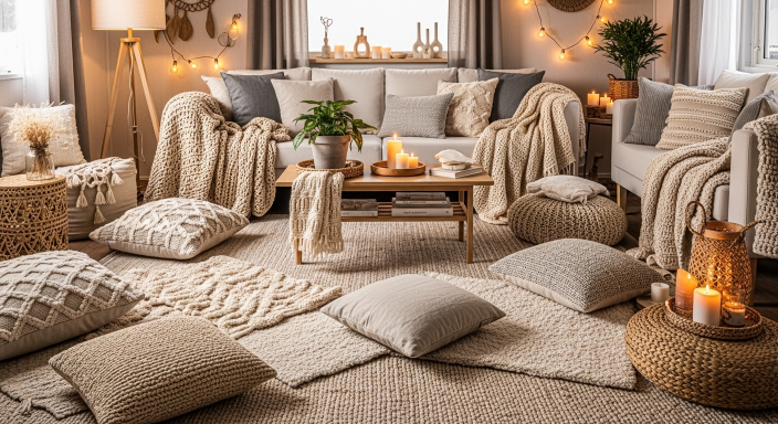 Cozy Layered Textiles