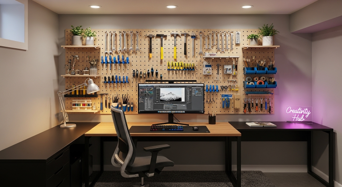 Creative Pegboard Wall