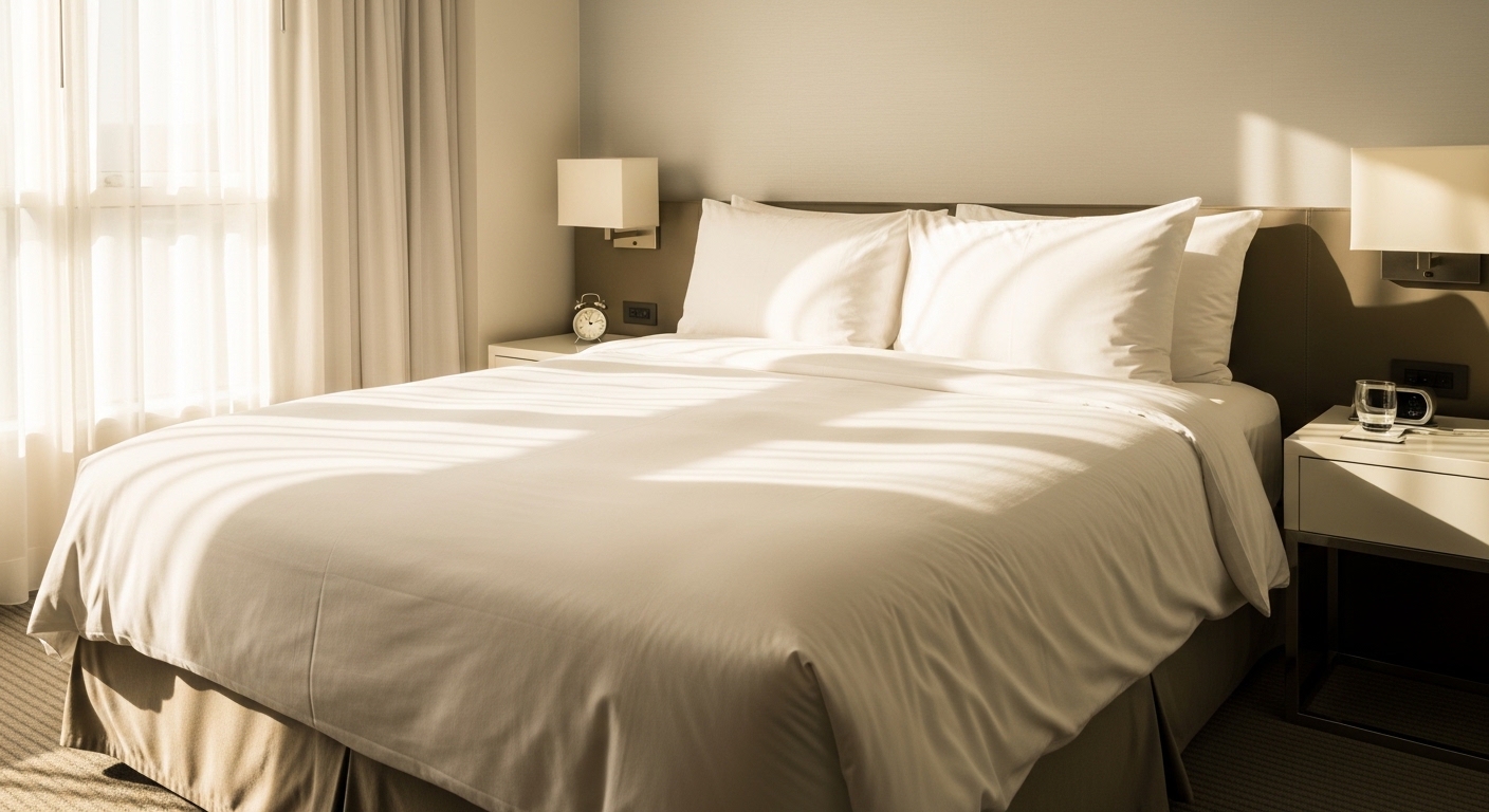 Crisp White Sheets for a Fresh Feel