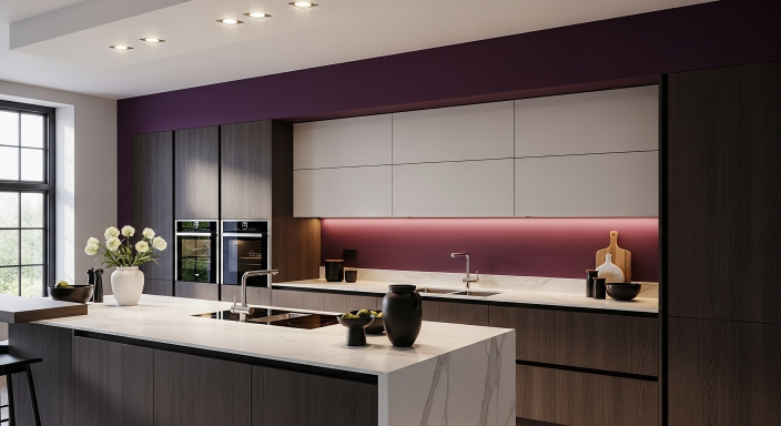 Dark Purple Statement Wall