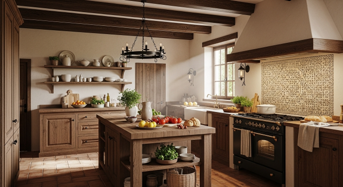 Exposed Wooden Ceiling Beams