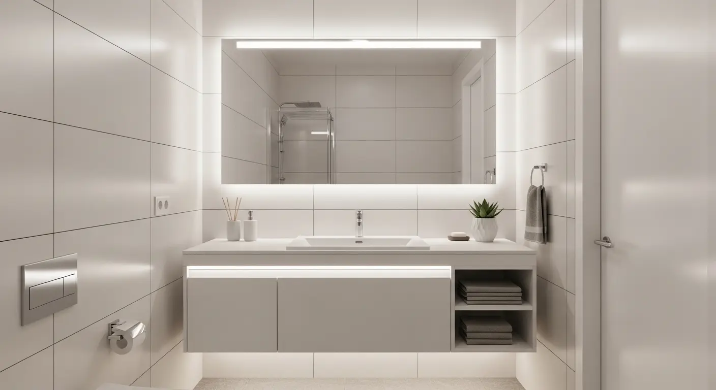 Floating Vanity for More Space