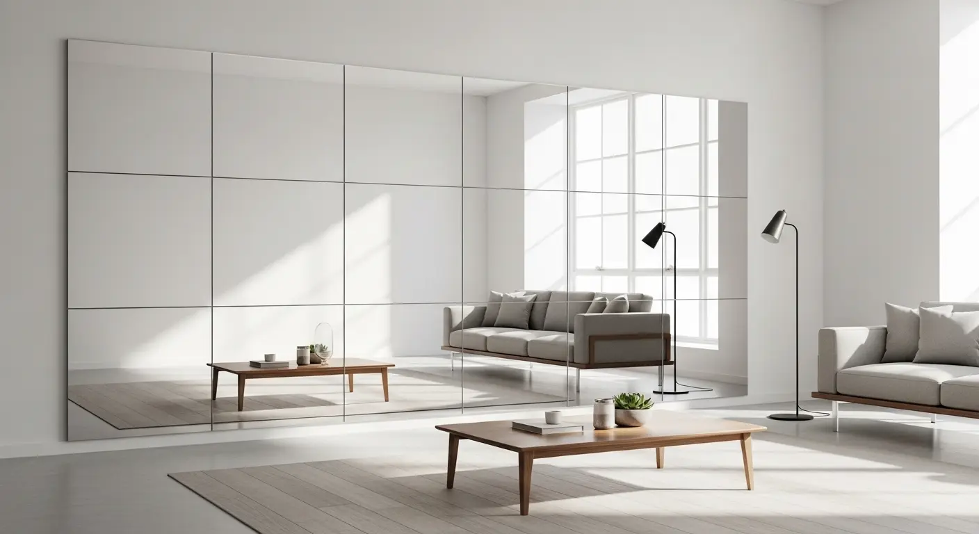 Frameless Mirror Wall