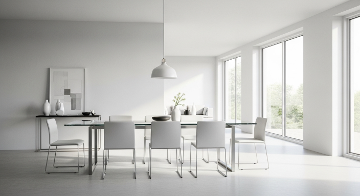Glass Top Dining Table