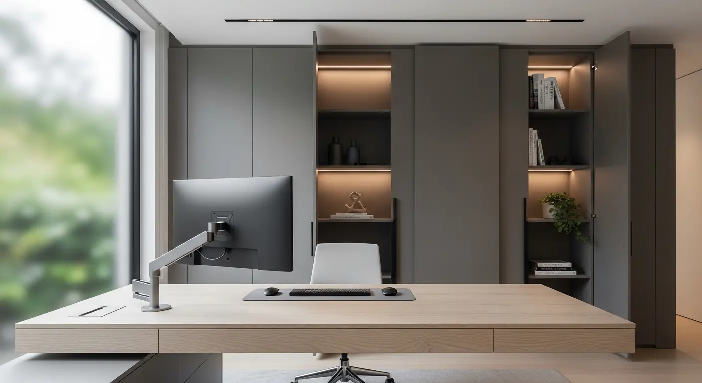 Hidden Storage Clean Office