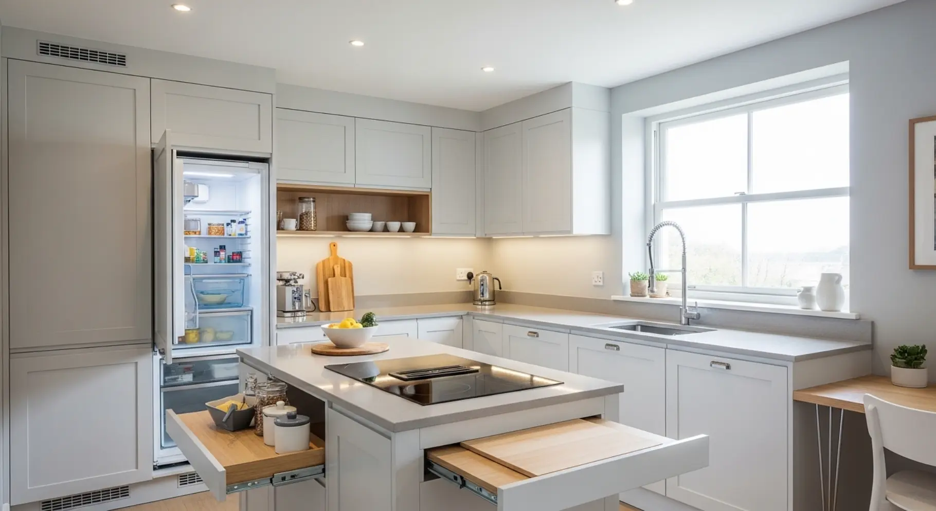 Island Layout for Compact Kitchens