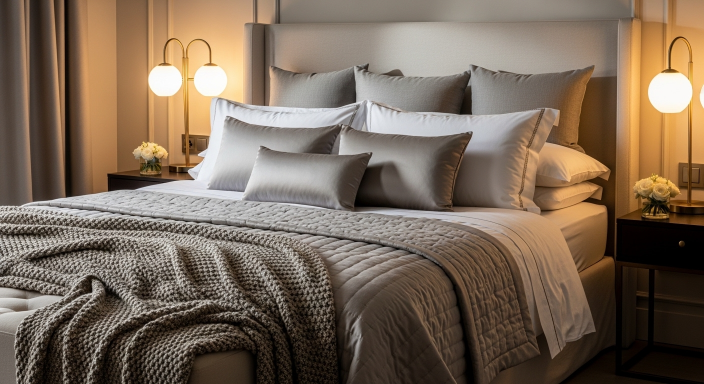 Layered Pillows and Cushions