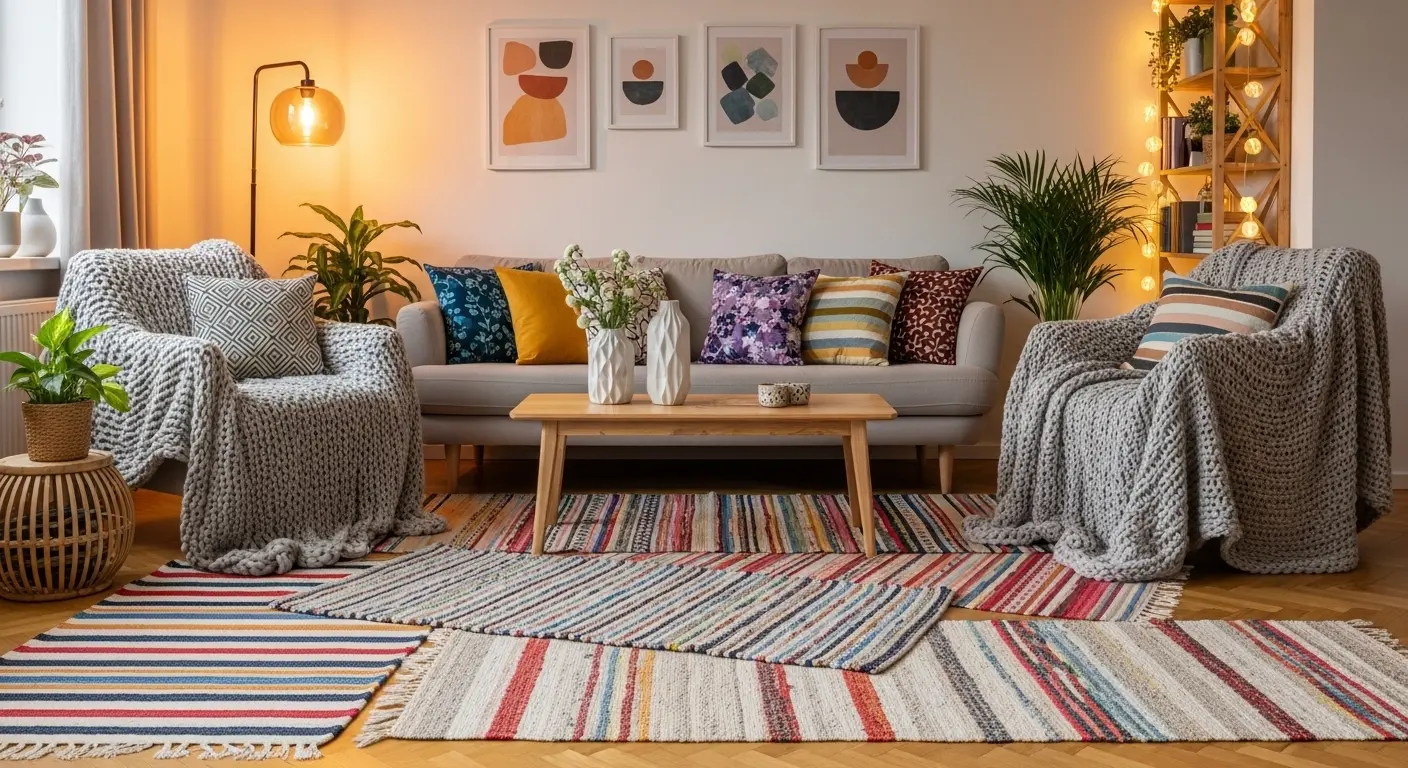 Layered Textiles for Cozy Color Depth