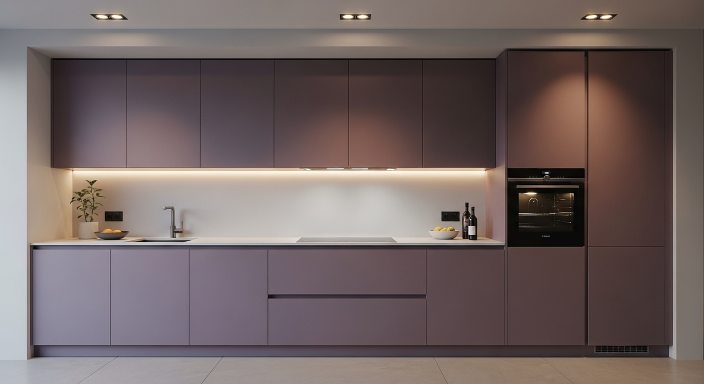 Matte Purple Cabinets