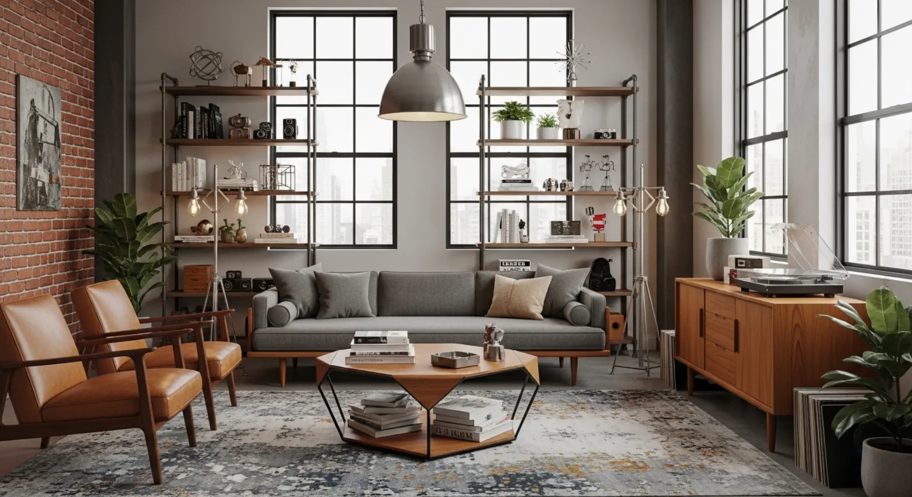 Mid Century Modern with Industrial Touch