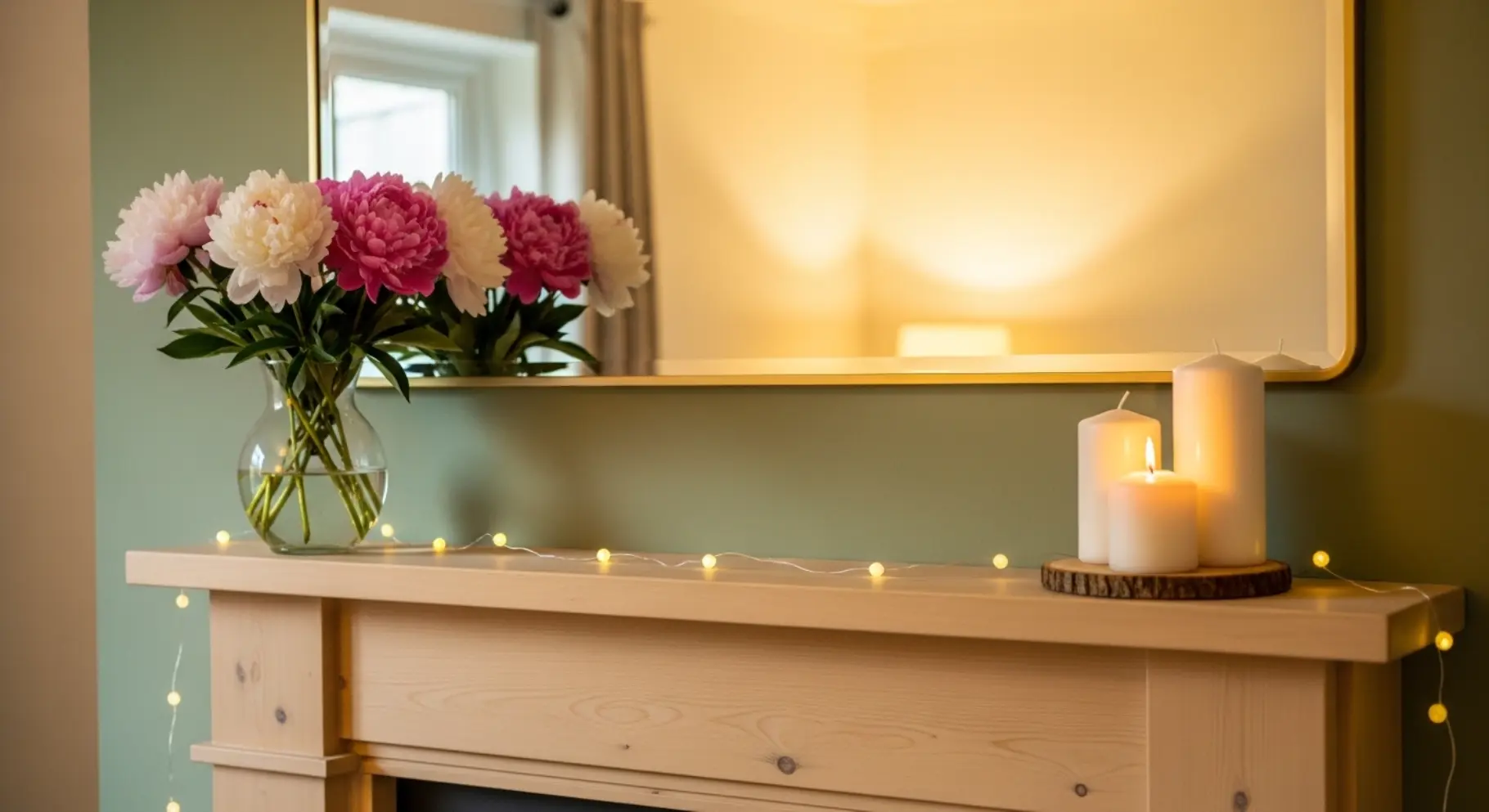 Minimal Spring Mantel Styling