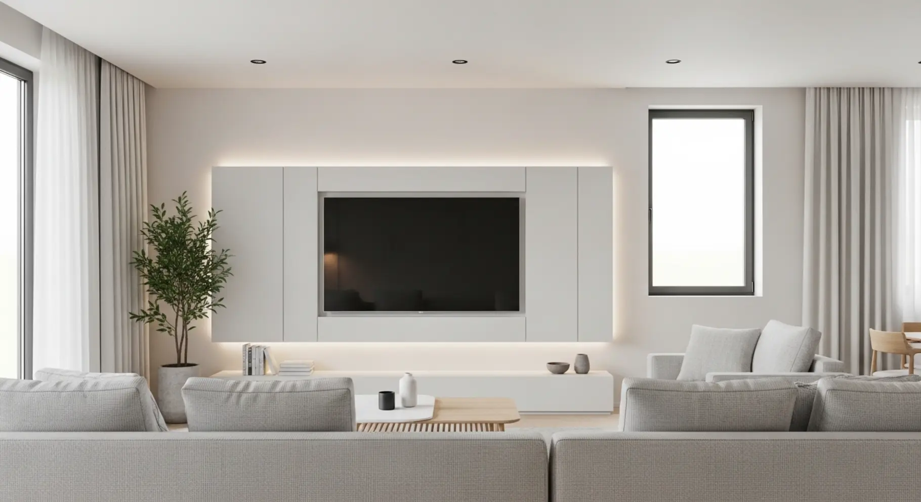 Minimal TV Wall Styling