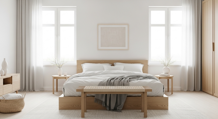 Minimal White Base Bedroom
