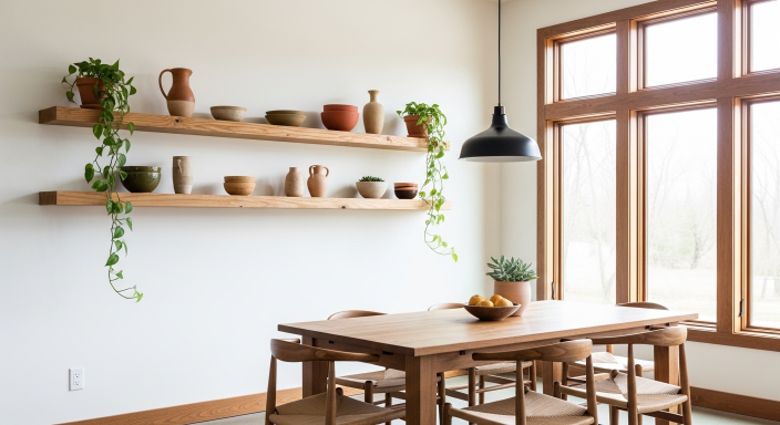 Minimal Wooden Shelving