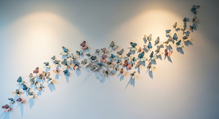 Mixed Size Butterfly Arrangement