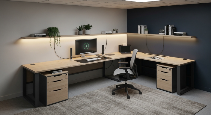 Multi-Functional Desk Area