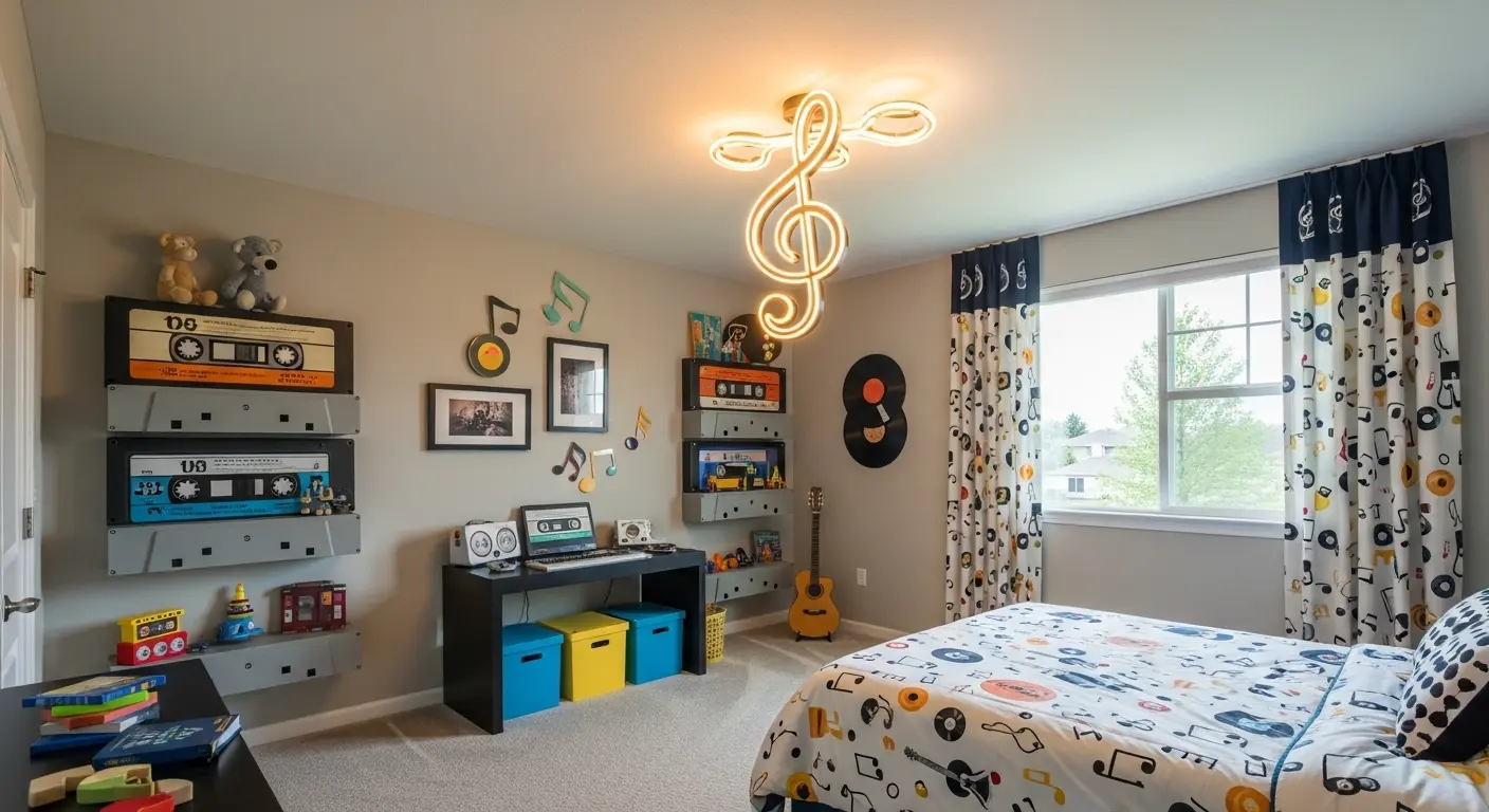 Music-Themed Bedroom