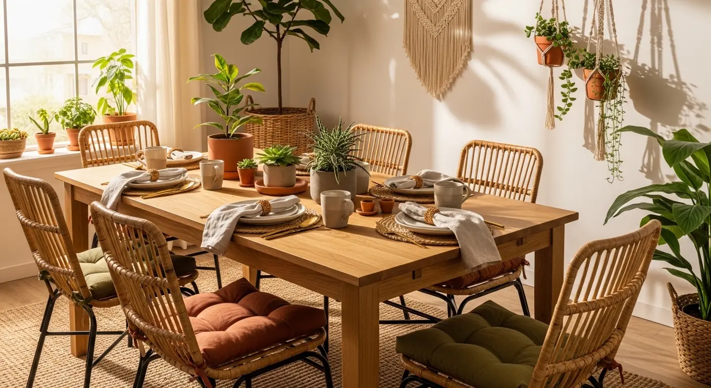 Natural Material Dining Spaces