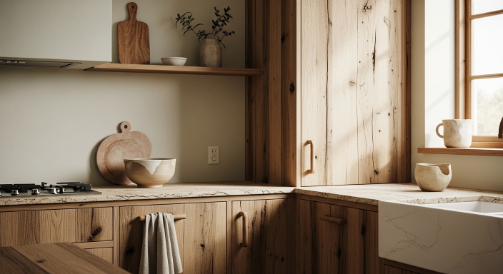 Natural Wood Cabinets