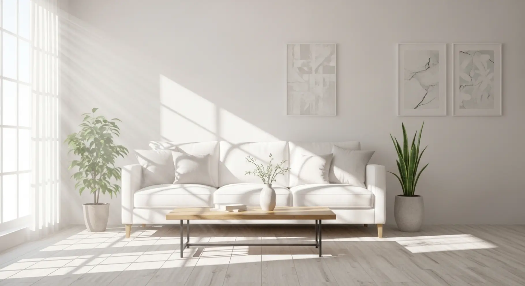 Natural Wood Coffee Table Focus