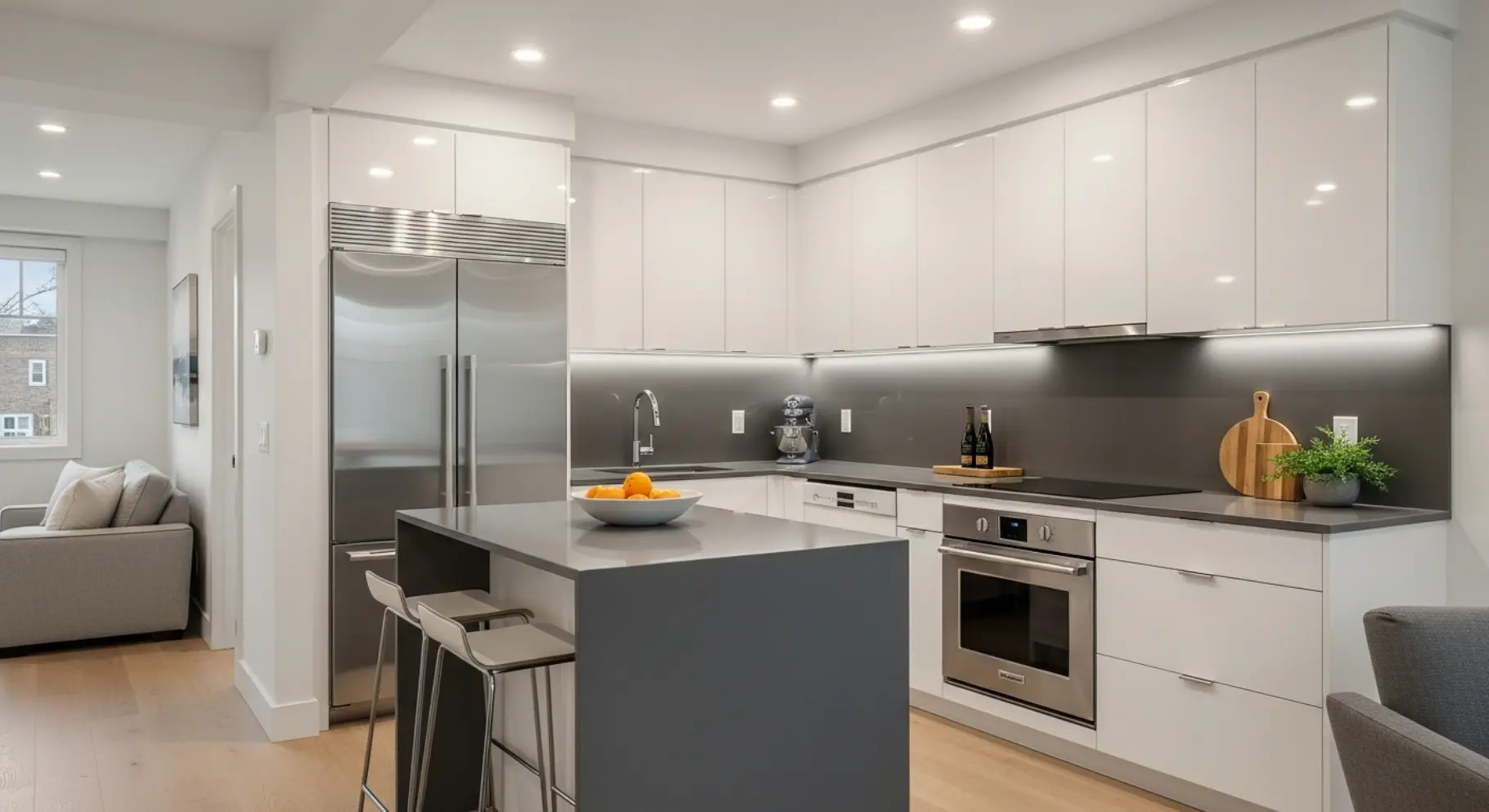 Open Concept Small Kitchen